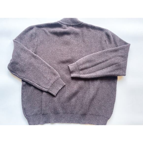 Men's Calvin Klein Plum Quarter Zip Knit Sweater Size XL - Picture 5 of 5